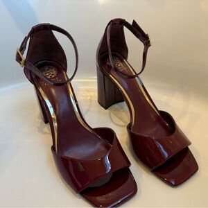 Vince Camuto Burgundy Patent Heels